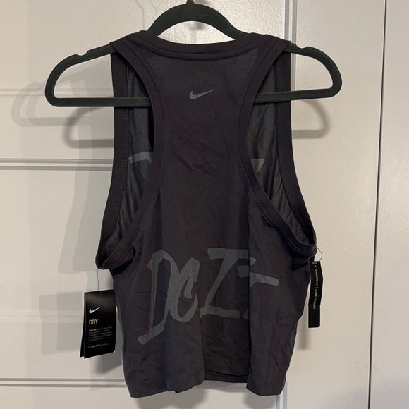 Nike Women's Charcoal Tank Top with 'Just Do It' Graphic - Picture 2 of 3